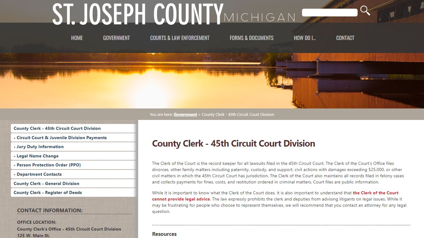 County Clerk - St. Joseph County Michigan